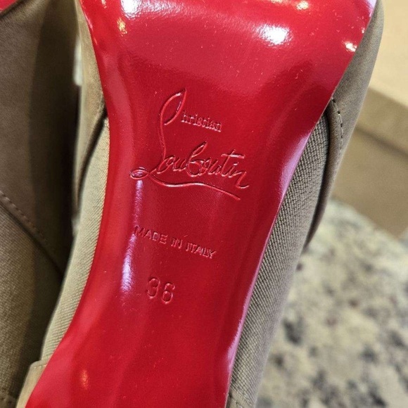 NEW Christian Louboutin So CL Chelsea Booty 85mm size 36 Suede - Picture 10 of 11